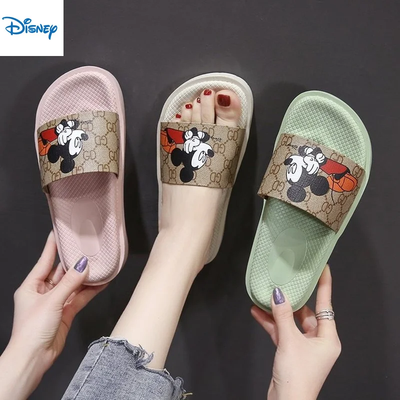 

Disney Slippers Female Outer Wear Sandals Female Korean Version of Mickey Cute Flip Flops Female Wild Non-slip Slippers Female