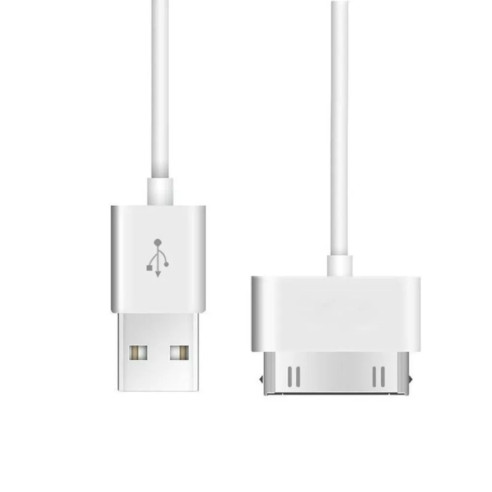 2 шт. 30pin USB кабель для зарядки iPhone4s iphone4 30-pin данных usb зарядка cavo chargeur iPhone 4 4s iPod nano ipad