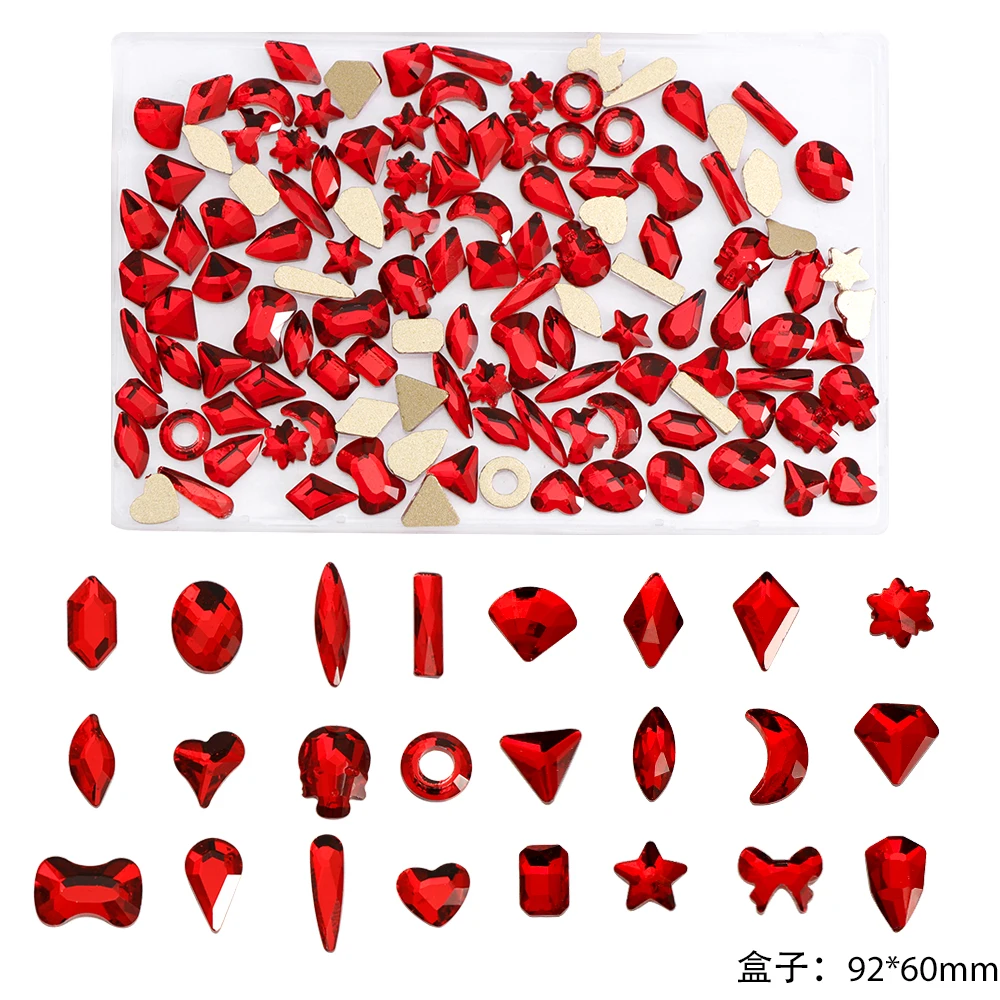 Стразы для дизайна ногтей 12 ячеек Кристальные камни аксессуары прозрачное