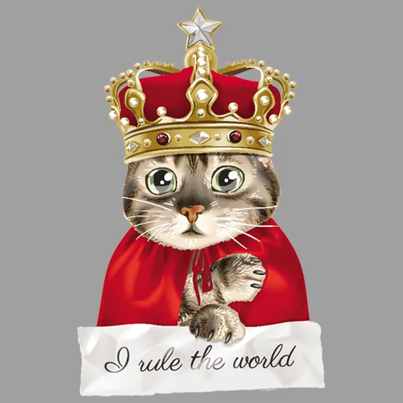 Милые маленькие нашивки с животными короной кошкой наклейка на одежду для детей