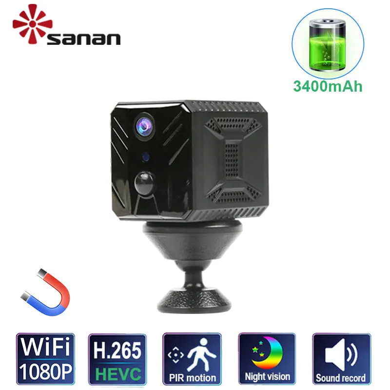 H.265 Беспроводная мини камера WiFi Micro домашней безопасности 1080P ночное видение