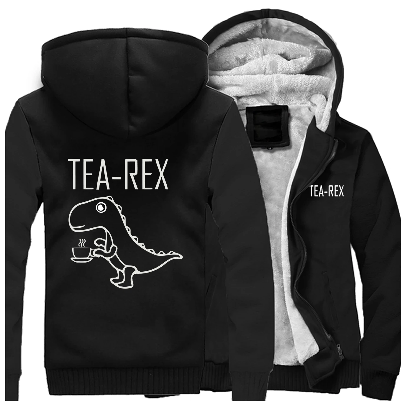 Забавные мужские куртки Tea Rex шутка динозавр Юрского периода свитшот для напитков