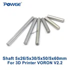 Стальной стержень POWGE V2.2, линейный вал, Плоская Круглая длина 26305060 мм, диаметр 5 мм, набор цилиндров с хромированным покрытием