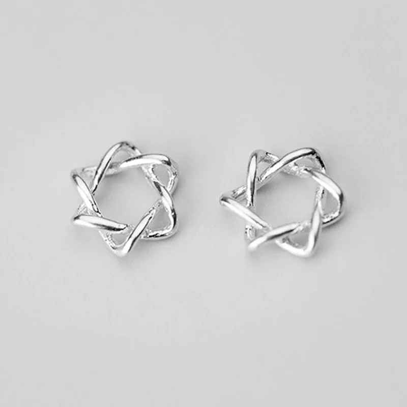 Подвеска из серебра 100% пробы с шестиконечной звездой 9 мм|Ювелирная фурнитура и