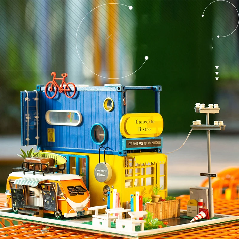 

CUTEBEE DIY кукольный домик деревянные кукольные домики миниатюрный кукольный домик мебельный набор игрушки для детей Рождественский подарок ...