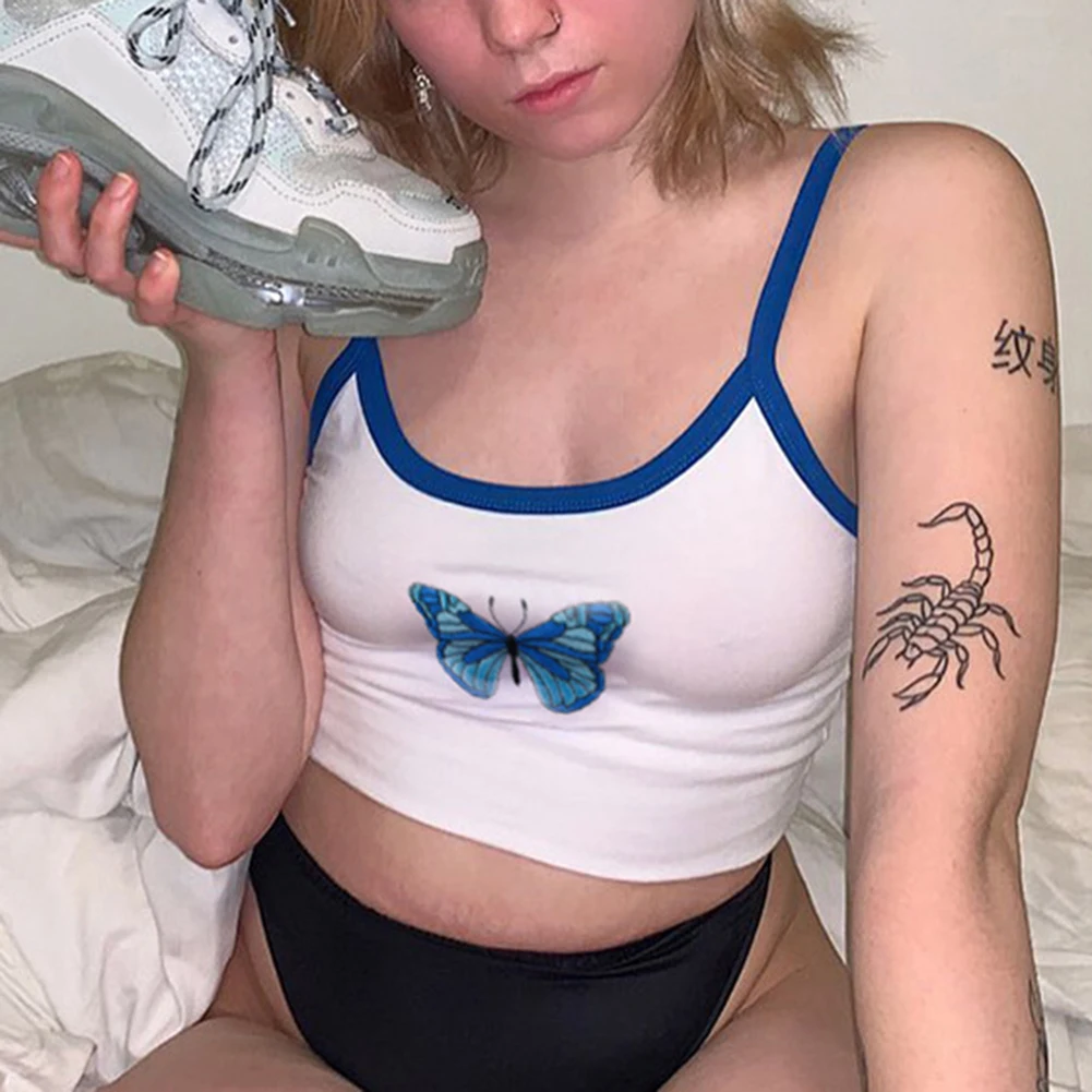 Летние майки повседневные женские укороченные топы без рукавов модные короткие