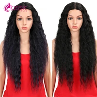 loose wave lace wigs for women 24 inch long middle part lace wigs purple colored cosplay synthetic hair wigs lolita lace wigs