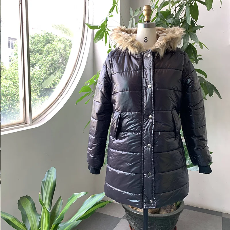 2020 зимняя куртка-пуховик черное пальто из плотного теплого подкладкой капюшоном