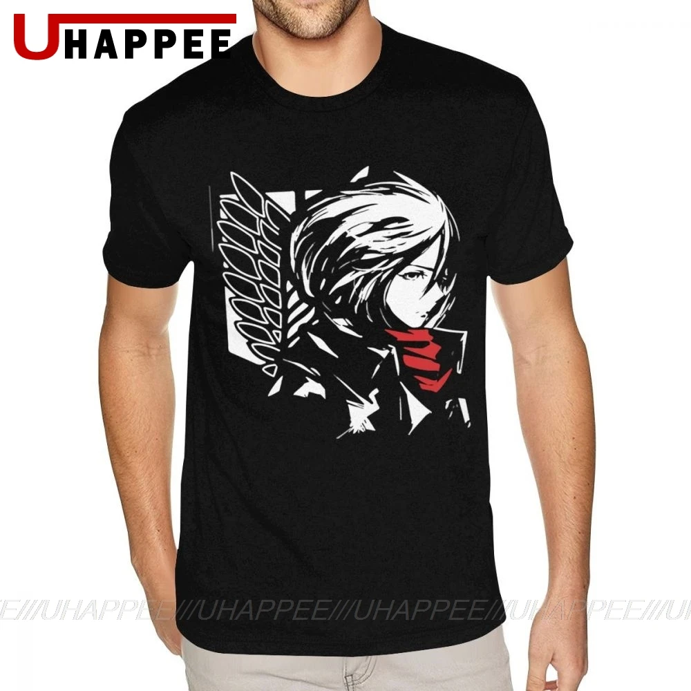 

Grey Attack On Titan Ackerman Snk Tees Shirt Men's 4XL Short Sleeved Premium Cotton Round Neck Tee