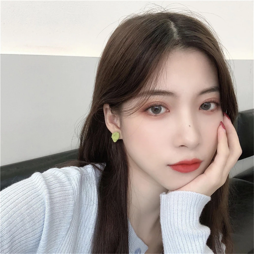 

NEW Asymmetric Morandi Contracted Fashion Alloy Earrings Female Irregular Geometry Of Stud Earrings Accessories