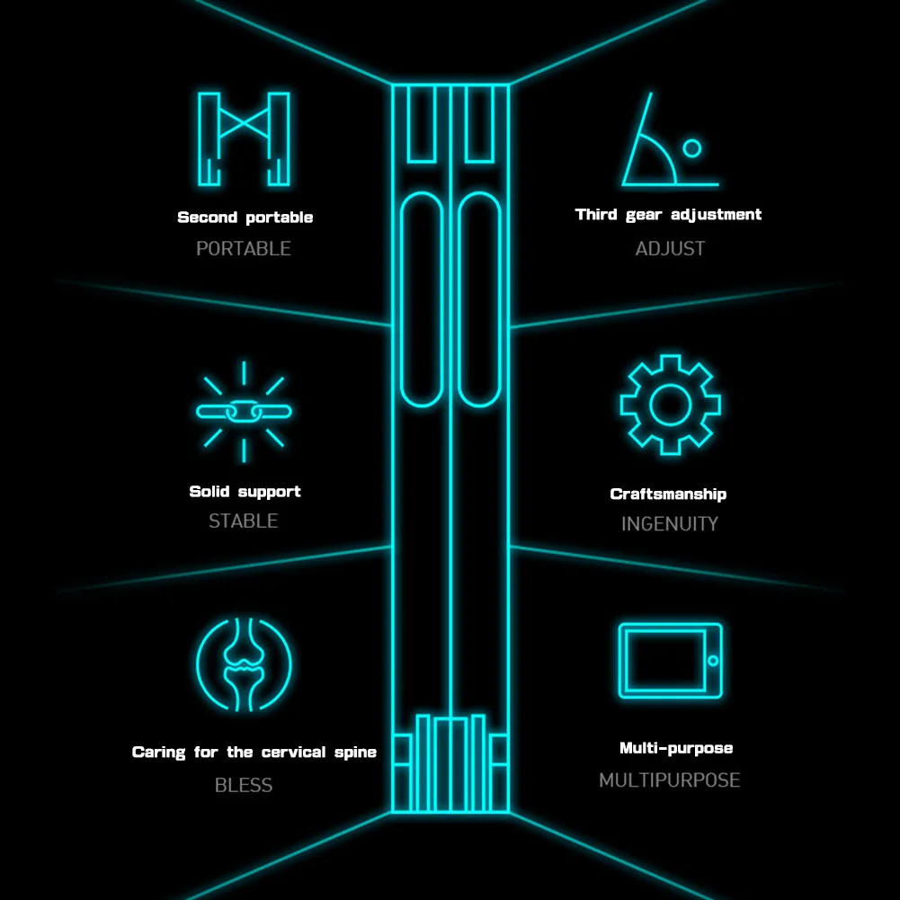 Аксессуары для компьютера офиса планшета портативный складной черно белый