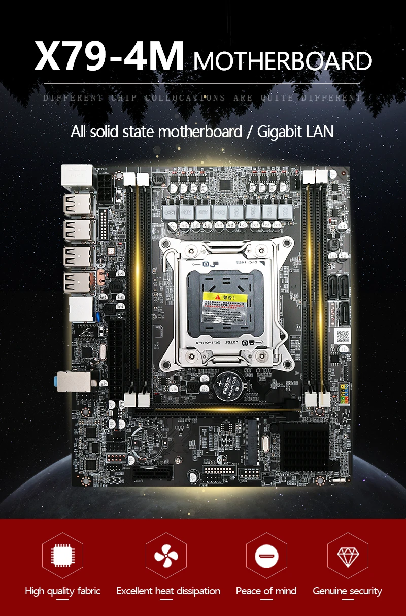 Ongy X79 4M материнская плата LGA 2011 i7 DDR3 ПАМЯТЬ 32 Гб SATA VGA/HDMI X79-4M основная плата PCI-E NVME M.2 процессор 32G ddr 3 офис