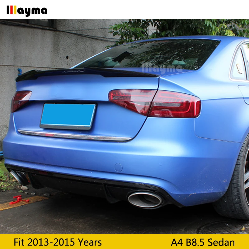 Стильный спойлер M4 для заднего багажника из углеродного волокна Audi A4 B8.5 седан 2013