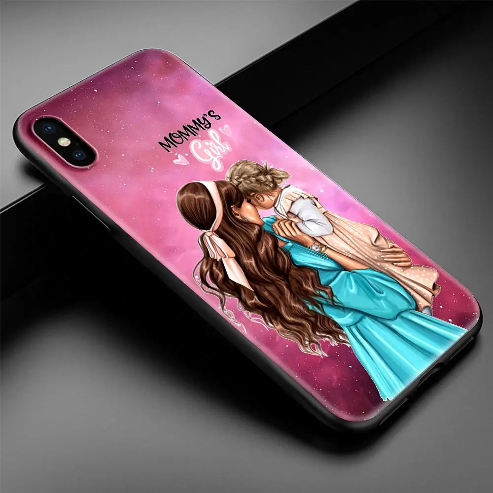 

Baby Mom Luxury Phone Case Cover for iPhone 11 12 Pro MAX 7 8 XR XS MAX X 6 6S Plus Silicone Soft TPU Coque Shell