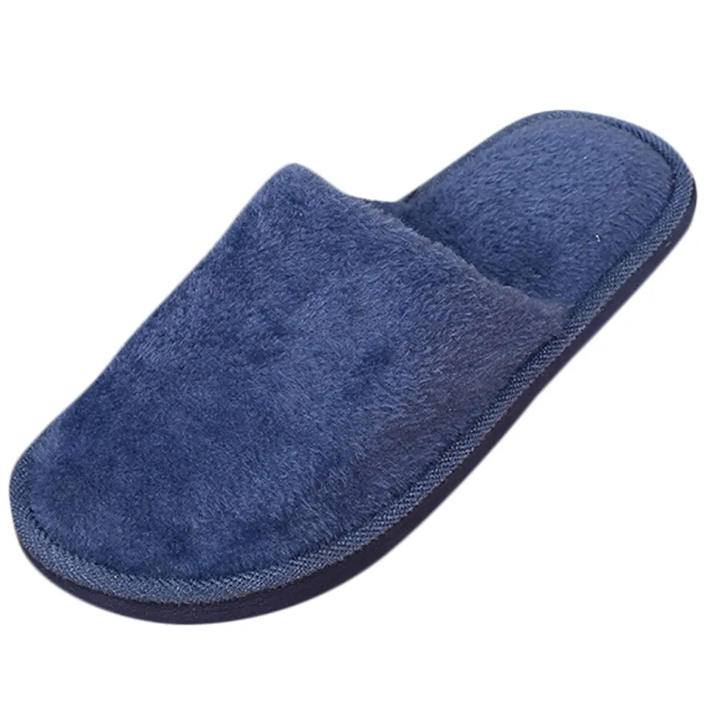 

Winter Warm Slippers Men Home Plush Fluffy Soft Sandals Indoors Anti-slip Floor Bedroom Flats Shoes men ciabatte uomo A40
