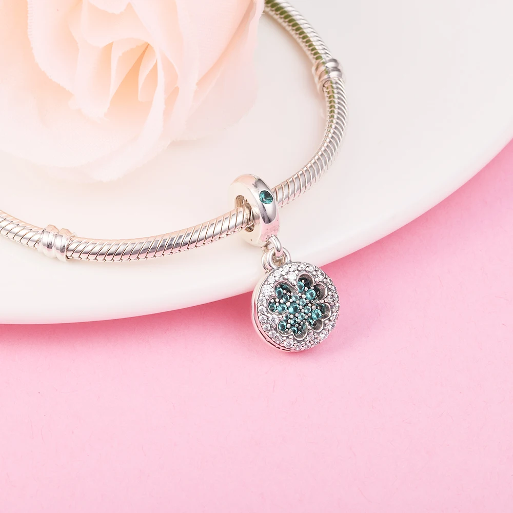 Подходит для браслетов Pandora с подвесками ослепительные счастливые