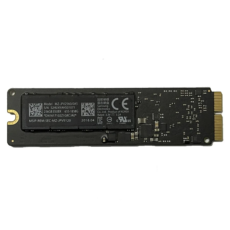 Оригинальный твердотельный накопитель 128G 256G 512G SSD для 2015 2016 2017 Macbook Pro Retina A1502 A1398 Air