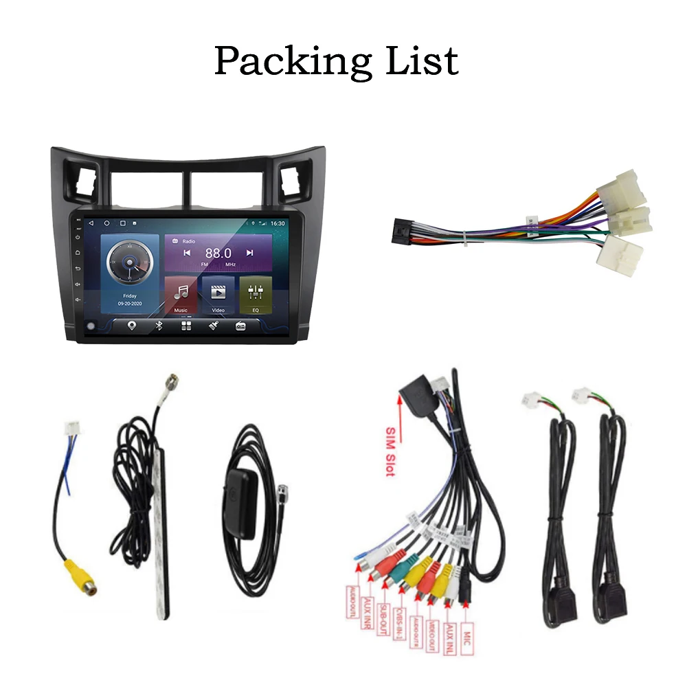 

QNavi Android 10.0 Eight-Core Car Radio Navigation GPS For Toyota Yaris XP90 2005-2011 Mirror Link Steering Wheel Control DSP FM