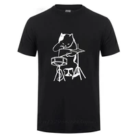 the musician cat playing drums t shirt funny birthday gifts for men male drummer cat lover cool cotton t shirt hip hop tshirt