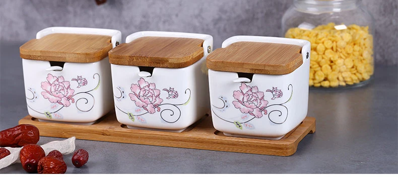 Сахарница в Корейском стиле домашний кухонный набор керамическая плитка банки