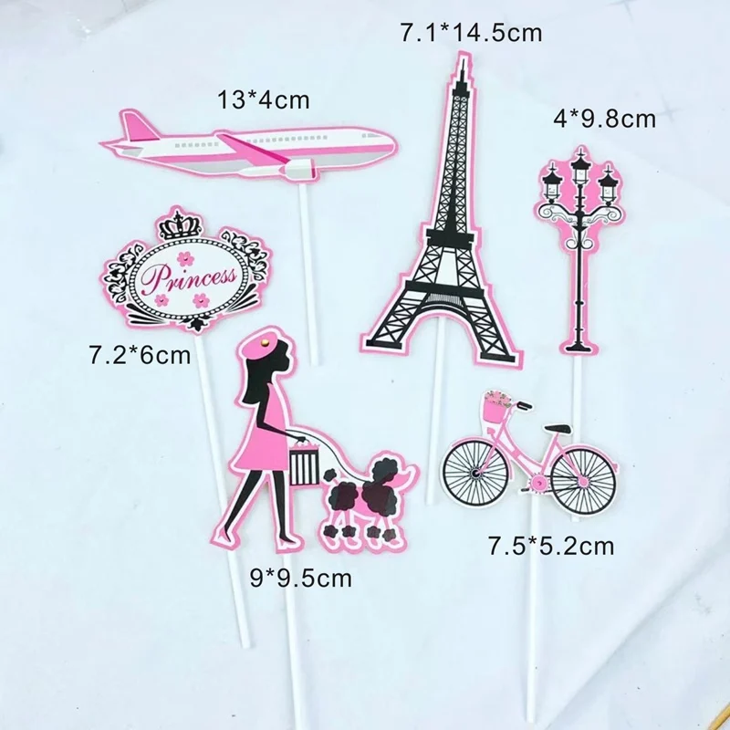 Макияж шоппинг логотип торты флаги с днем рождения кекс Топпер свадьба вечеринка