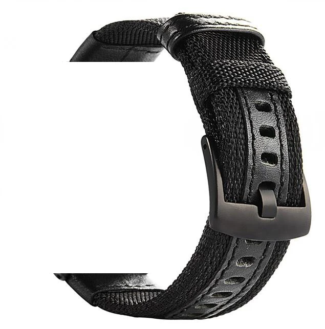 Ремешок 22 20 мм для gear S3 Frontier samsung S2 Galaxy watch 42 46 мм ремешок huawei watch GT huami amazfit bip Honor Magic 2 - Цвет ремешка: Black