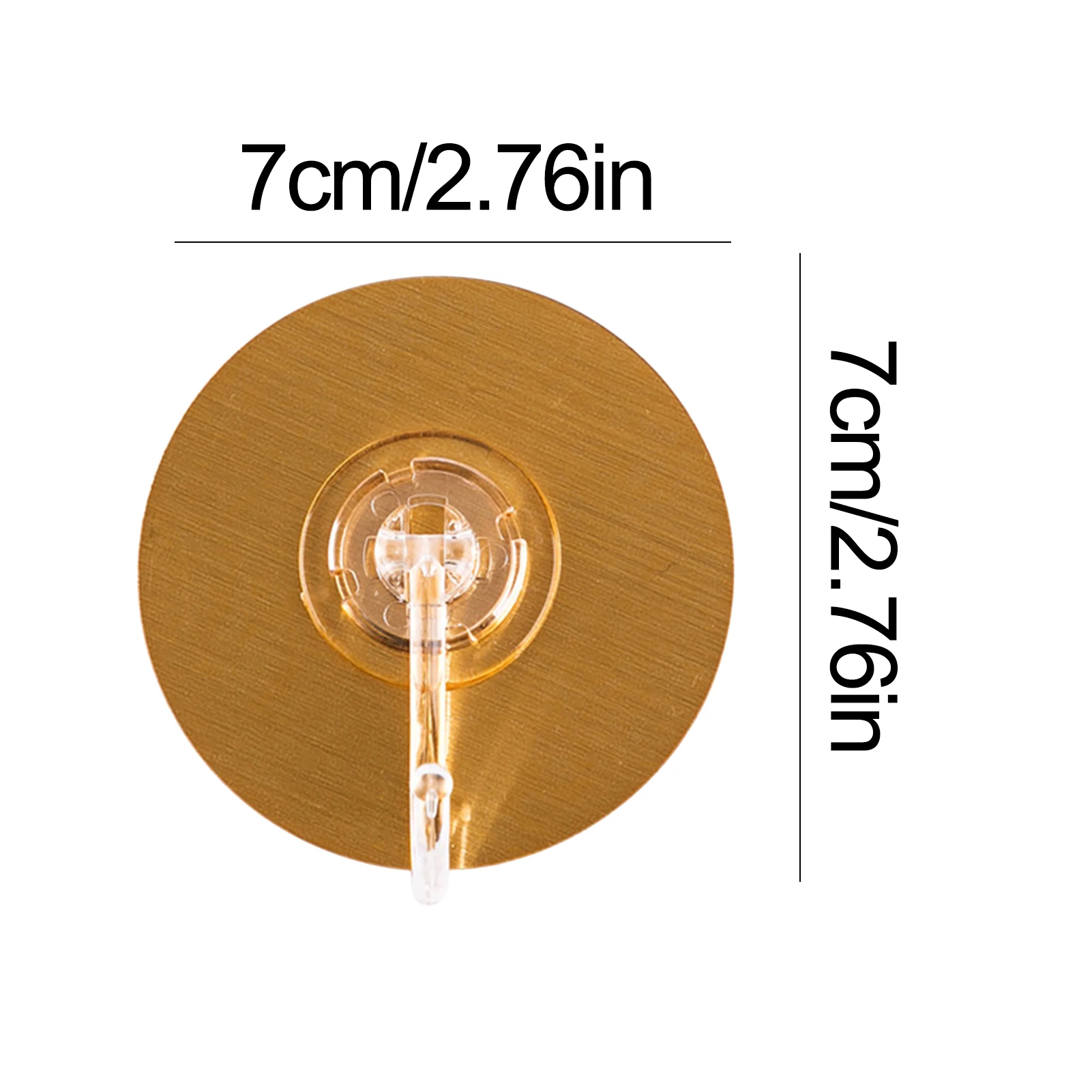 

Round hook transparent strong self-adhesive door wall hanger 360 universal swivel hook suction rack