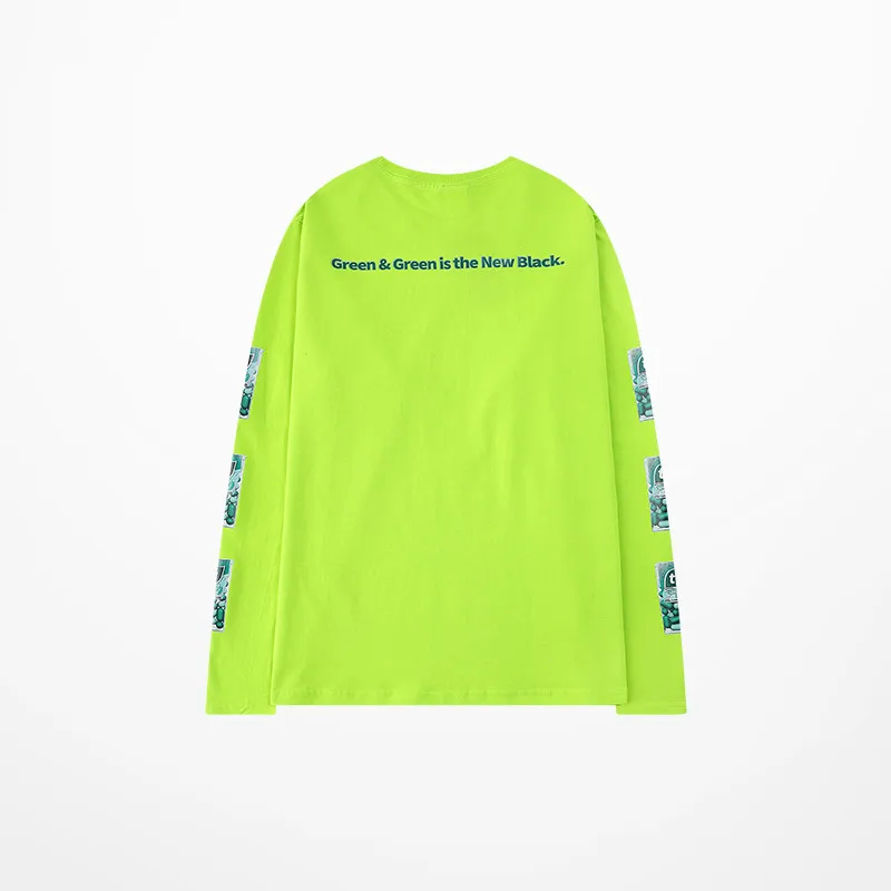 Ss16 футболка для мужчин Корея Винтаж оранжевый Harajuku Письмо большого размера с