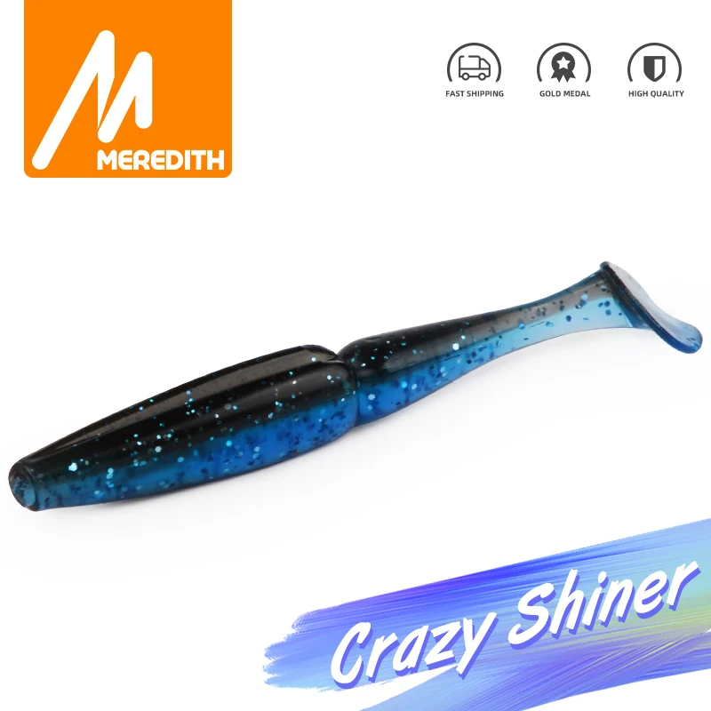 Мередит качество приманки Crazy Shine Shad 10 шт. 90 мм 6 г Pesca рыбалка мягкие воблеры
