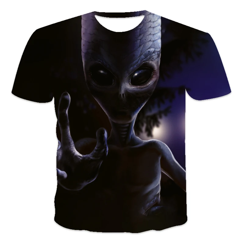 

2021 футболка с инопланетянами и неопределенными существами, Реалистичная 3D футболка для мужчин, модель с высокой четкостью
