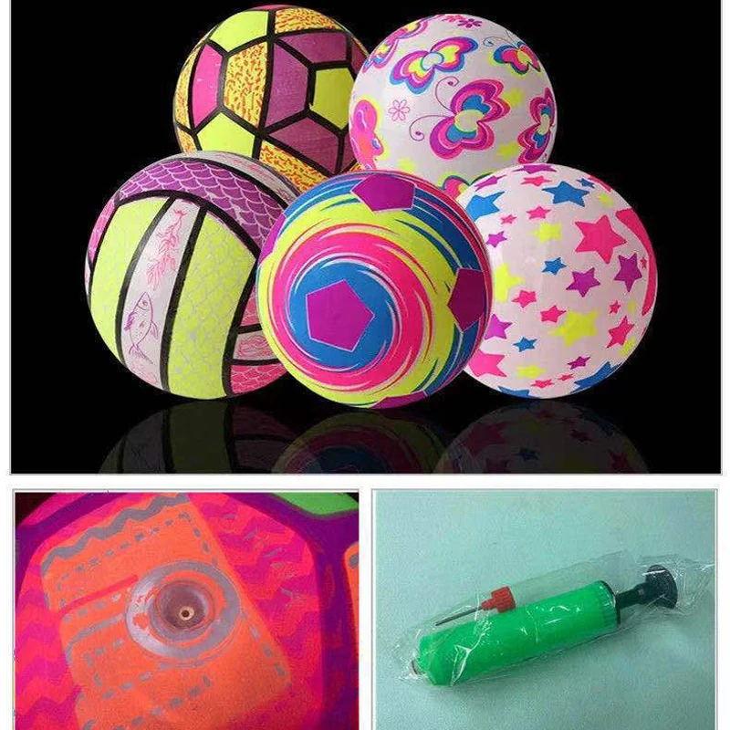 Светящийся надувной мяч-батут 22 см новинка мяч со светодиодной подсветкой для