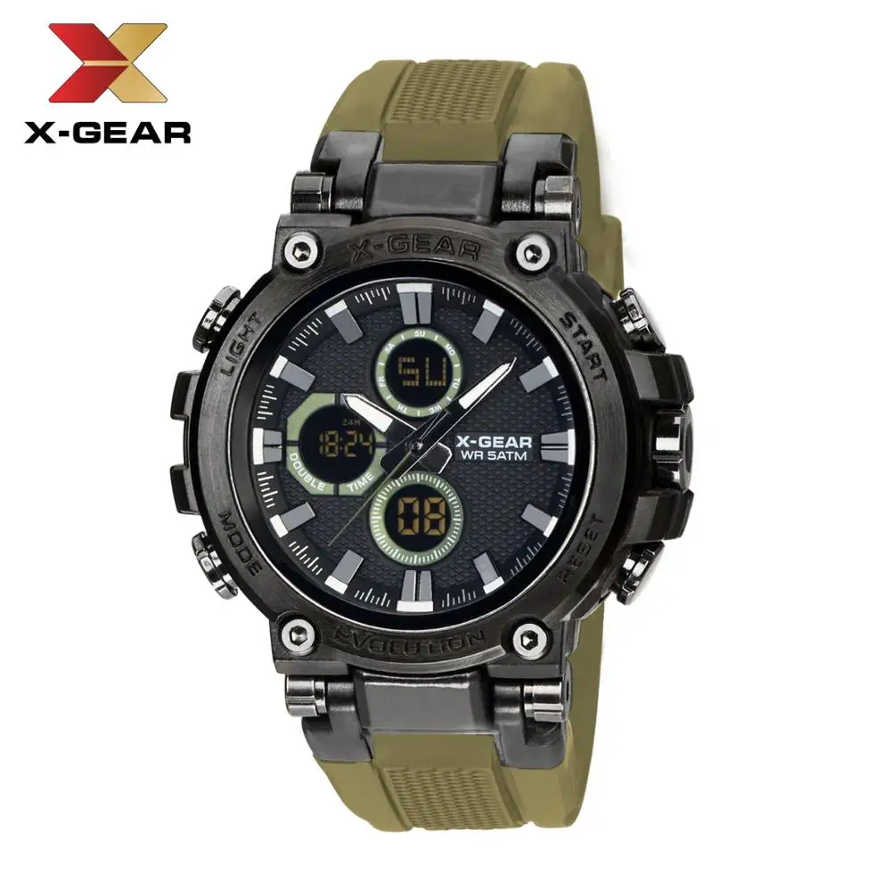 Мужские часы X-GEAR цифровые водонепроницаемые мужские армейские военные