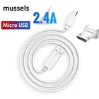 Кабель Micro USB 2,4 а для Samsung Galaxy Huawei Honor 8A 8S Redmi Note 5 6 pro LG L90 alcatel Android, быстрое зарядное устройство, провод