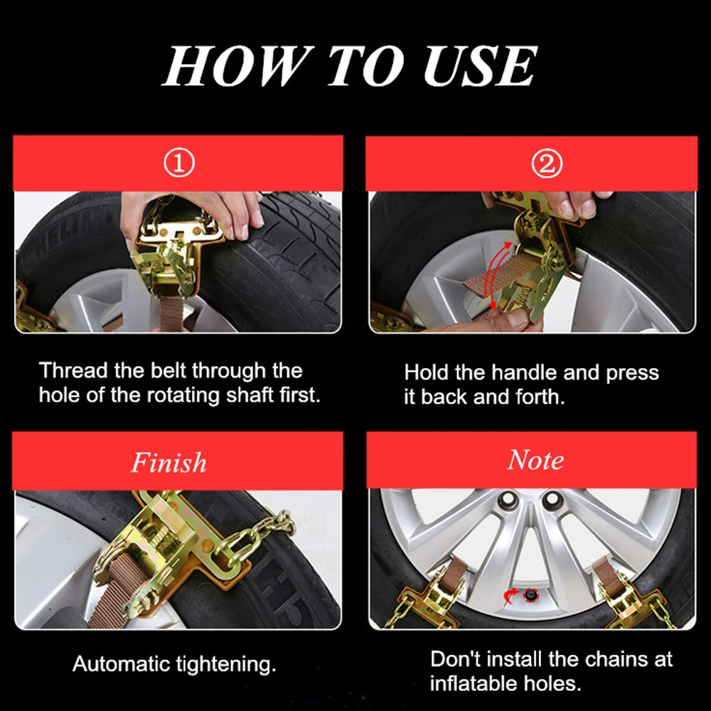 1 шт./4 шт. универсальные противоскользящие цепи дизайн баланса марганцевой стали