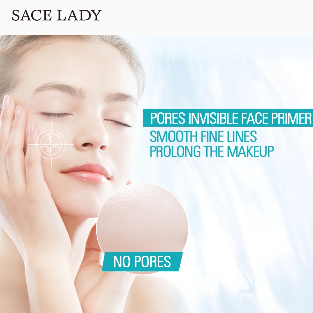 SACE LADY основа для лица, основа для макияжа, натуральная матовая основа для макияжа, грунтовка для основы, невидимые поры, удлиняющая кожу лица, контроль за маслом, косметика