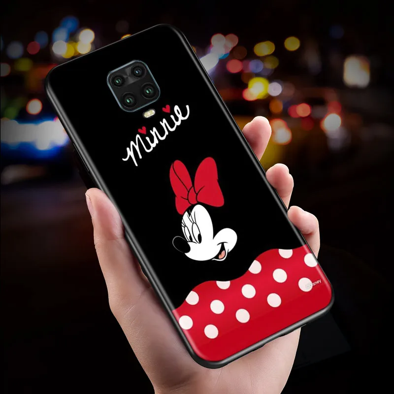 Red Mickey Minnie For Xiaomi Redmi Note 11 11S 10 9 8 7 6 Pro 5G 4G Silicone Soft Shockproof Black Phone Case Coque Capa Cover
