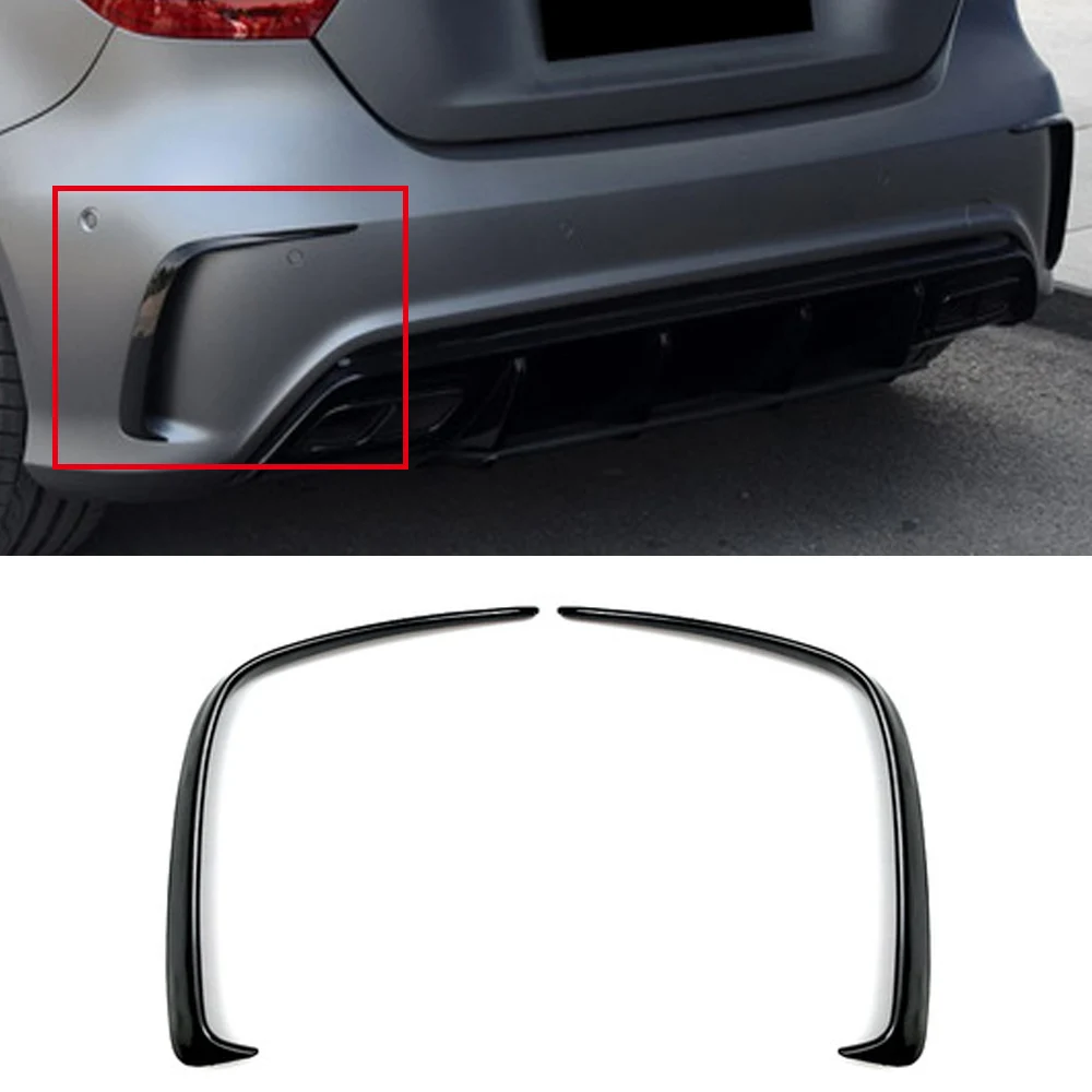 

2Pcs Rear Bumper Splitter spoiler Canard For Mercedes Benz class a w176 A200 A250 AMG Decoration Modification