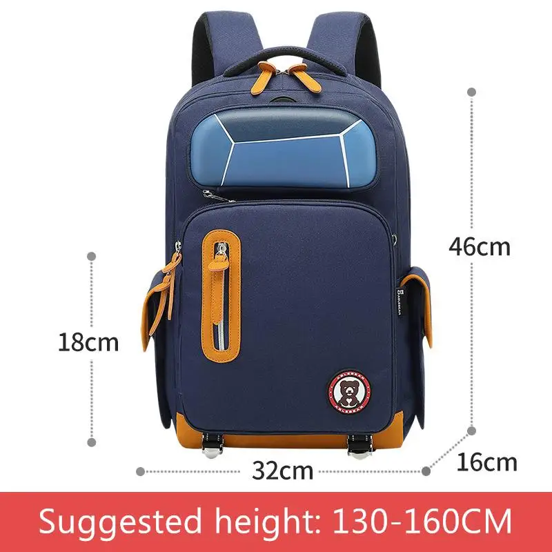 

VOLASSS Large Capacity Backpacks For Boys Children Creative Schoolbag With Pencil Case Waterproof Kids School Backpack Bags Girl