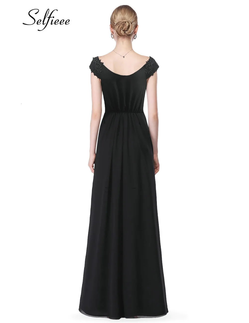 Women Summer Dress Plus Size Elegant A Line V Neck Off Shoulder Long Chiffon Appliques Lace Party Dress Vestidos Robe Femme