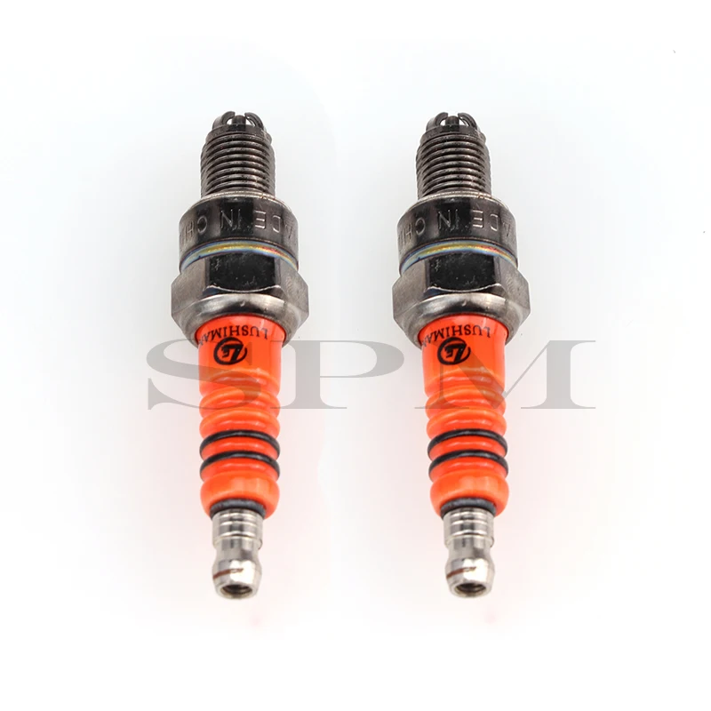

Свеча зажигания для мотоцикла A7TJC, 2 шт., три электрода для модификации GY6 50cc-125cc ATV Dirtbike 50 125 150cc, мопед, скутер