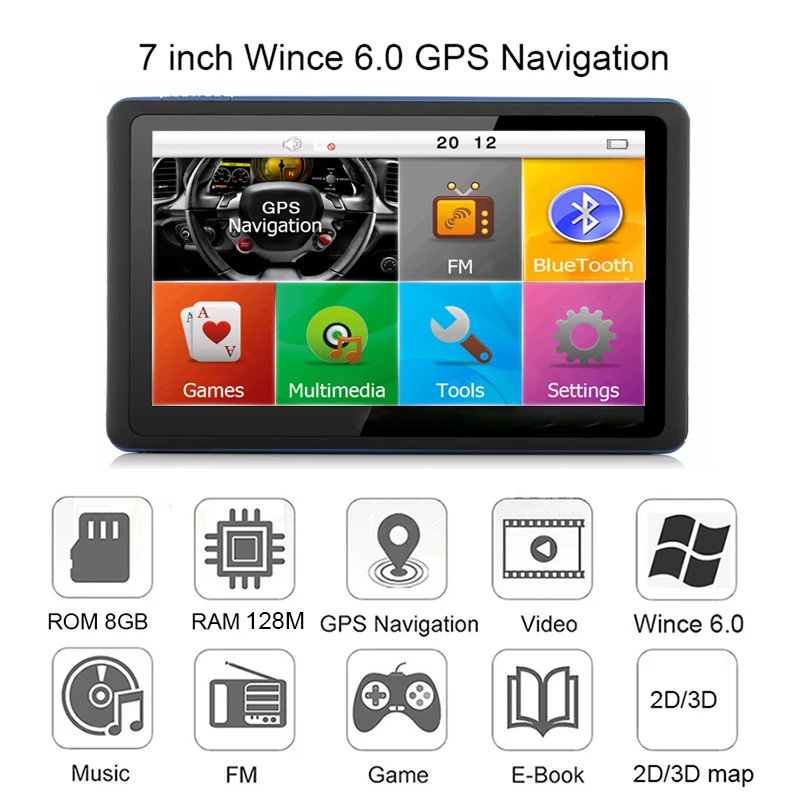 GPS-навигатор для грузовика 7 дюймов 256 м + 8 Гб | Автомобили и мотоциклы