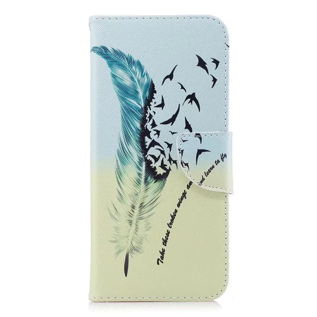 feather Кожаный чехол-книжка из искусственной кожи чехол для Xiaomi mi A1 A2 Lite Red mi 8 8A 7 7A 6 6A Note 8T Note 5, 6, 7, K20 Pro 4 4X чехол-портмоне с функцией подставки чехол для телефона - Цвет: feather