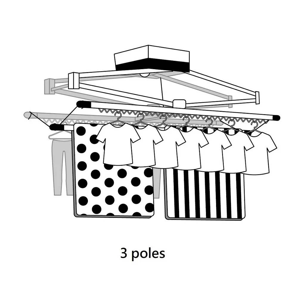 

Multifunctional clothes hanger clothing rack wall hook space saving lighting