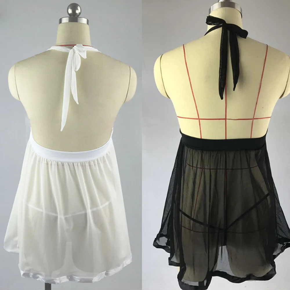 

M-3XL Plus Size Women Sexy Lingerie Porno Lace Underwear Dress Transparent Temptation Hot Erotic Babydoll Costume Sleepwear