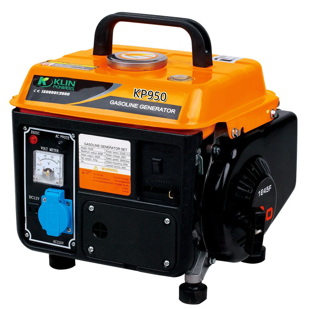 

Klin Powers 950 Gasoline Portable Generator 220V 650W Compliant For Backup Home Use & Camping Small Engine Outdoor Generator