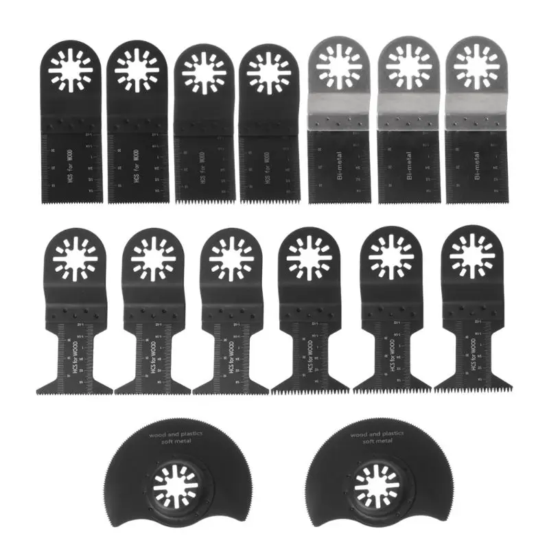 

15pcs/set Oscillating Multitool Saw Blade with Bi-metal Cutting Blades for Power Tools Carpentry Accessories