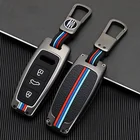 Цинковый брелок для автомобильных ключей, дистанционный ключ чехол оболочка Fob для Audi A6L A7 A8 Q8 E-tron C8 D5 2019 2020 ключ крышка Держатель кожи Аксессуары для укладки волос