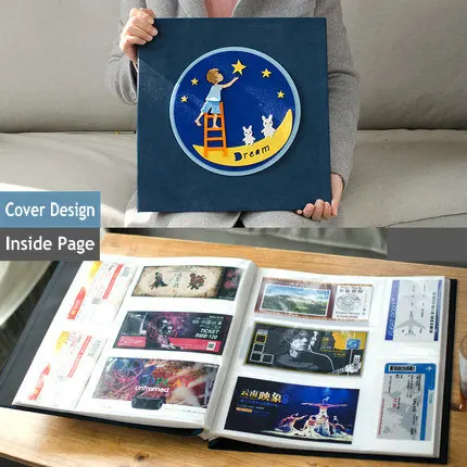 As Picture Большой модный почтовый штамп, альбом для сбора монет, альбом для путешествий с памятью, альбом для почтовых марок - Цвет: As Picture