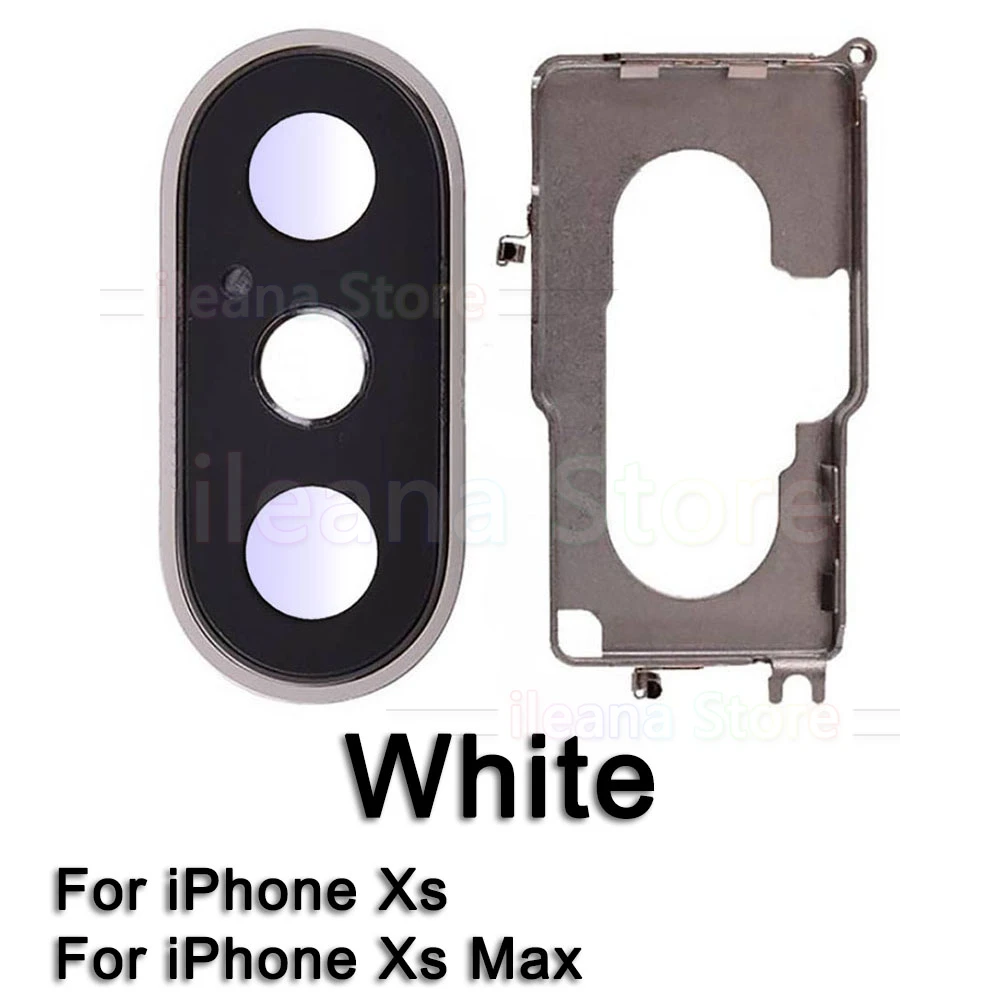 Сапфировое стекло задняя камера Стекло кольцо для iPhone X Xs Max XR камера объектив кольцо Крышка Оригинальная Замена - Цвет: Xs White