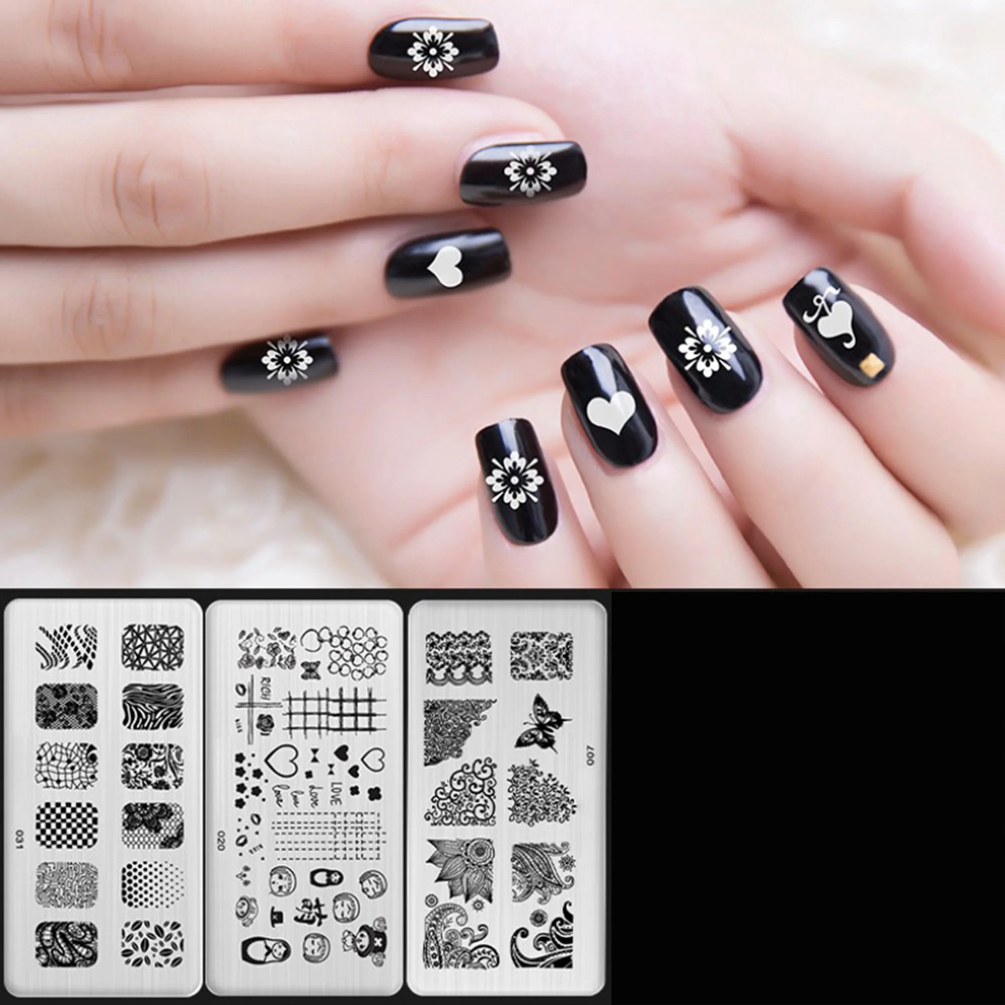 

Nail Art Printing Plate Seal Template Nail Polish Set Steel Accessories And Tool Pattern Transfer Mold Supplies For Professional